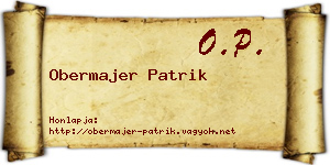 Obermajer Patrik névjegykártya