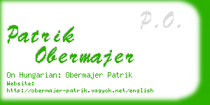 patrik obermajer business card